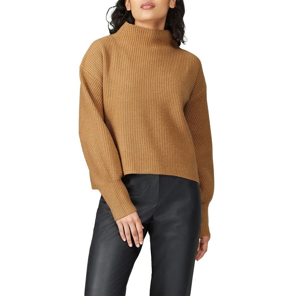 A.L.C. Helena Sweater Camel Lambswool Cashmere Blend XS Quiet Luxury Minimalist